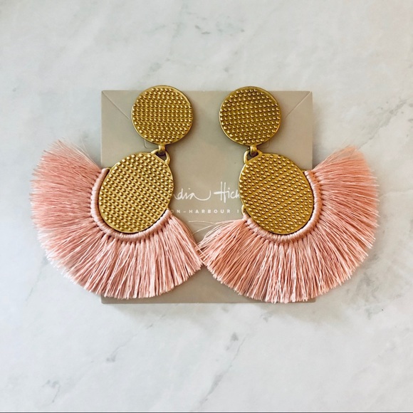 INDIA HICKS NWT GOLDEN FAN EARRINGS - Picture 4 of 5